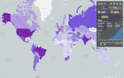 Screenshot from Kevin's COVID-19 Map web app